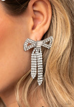 Load image into Gallery viewer, Just BOW With It - white - Paparazzi earrings