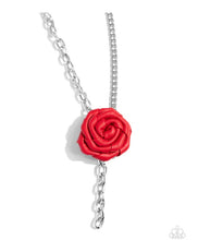 Load image into Gallery viewer, PAPARAZZI "ROSE AND CONS" RED NECKLACE & EARRING SET
