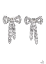 Load image into Gallery viewer, Just BOW With It - white - Paparazzi earrings
