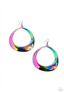 Paparazzi Earring ~ Asymmetrical Action - Multi