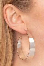 Load image into Gallery viewer, Flat Out Fashionable - Silver Post Hoop Earring-Paparazzi
