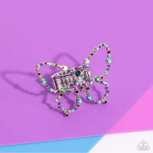 Paparazzi Soaring Sprinkles Multi Butterfly Ring Life of the Party March 2024