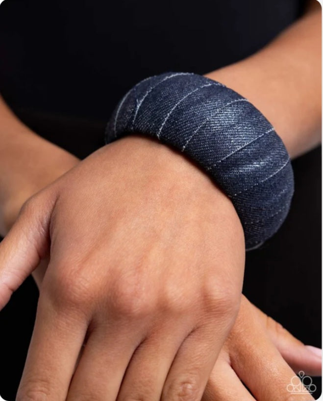 Paparazzi Bracelet ~ Denim Delight - Blue