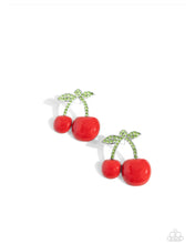 Load image into Gallery viewer, PAPARAZZI "CHARMING CHERRIES" RED POST EARRINGS
