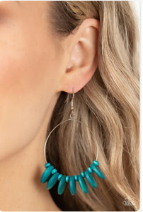 Paparazzi Earring ~ Surf Camp - Blue