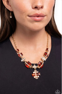 Paparazzi Necklace ~ Borderline Bling - Brown