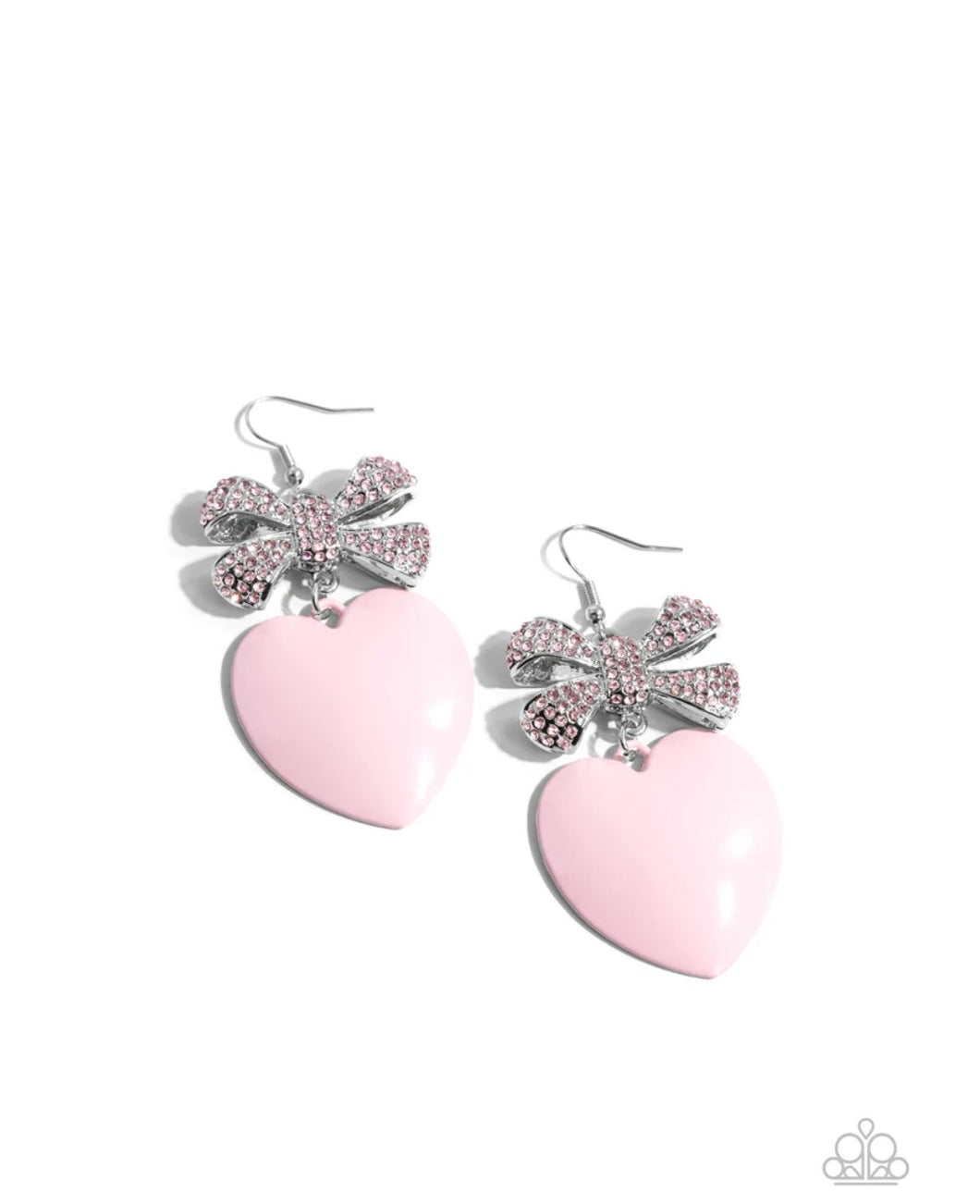 Suitable Sweetheart Pink Heart Earrings