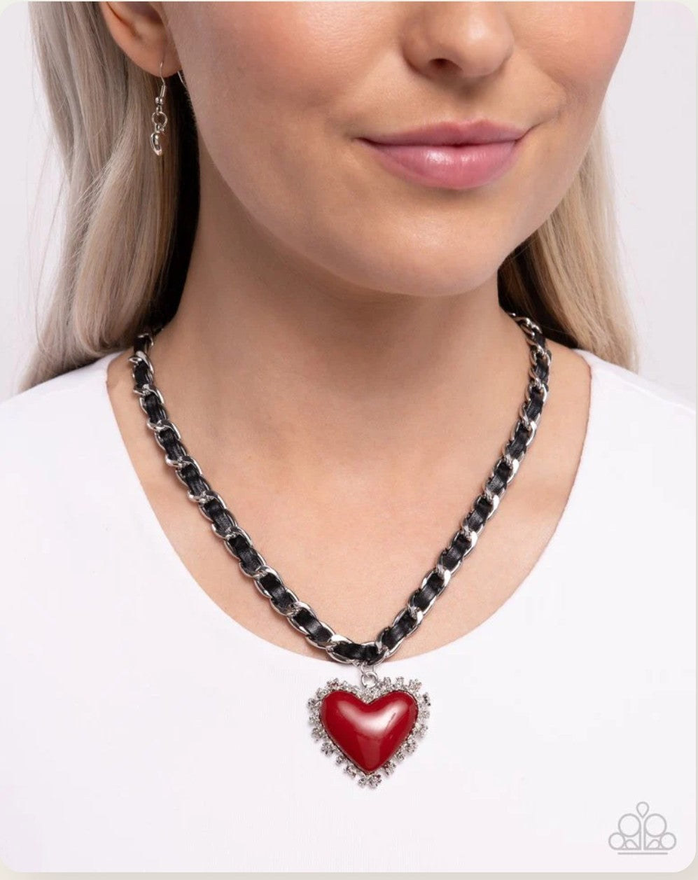 Paparazzi Necklace ~ Austere Attraction - Red