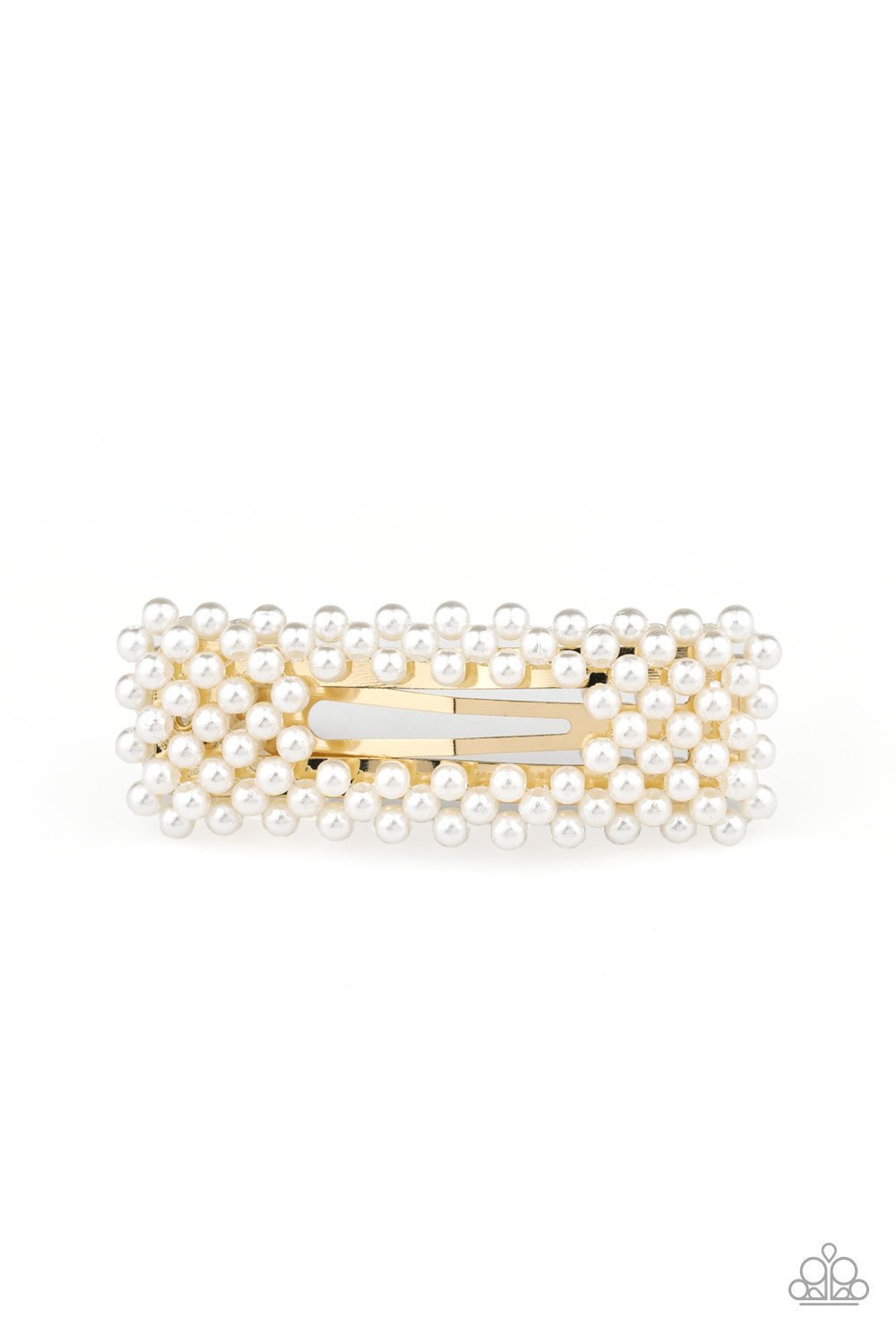 Clutch Your Pearls - Gold - White Pearls - Hair Clip