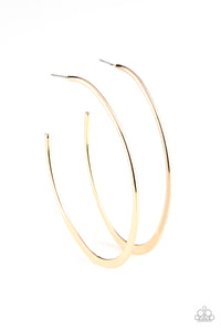 Flatlined Gold Paparazzi Hoop