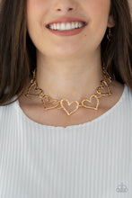 Load image into Gallery viewer, Vintagely Valentine - Gold Necklace
