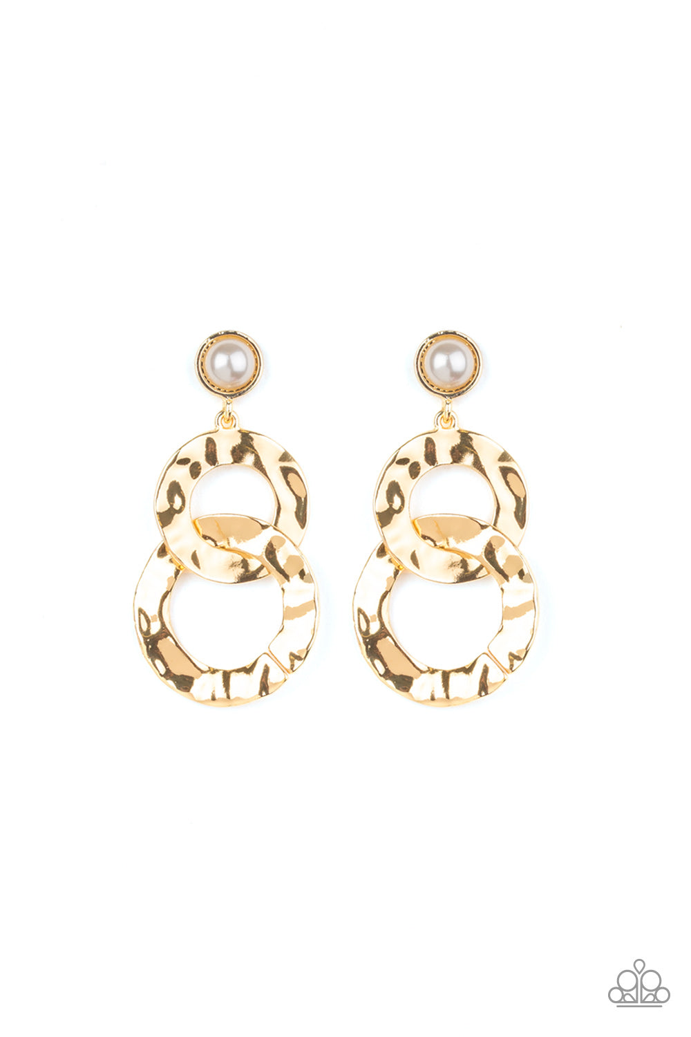 On Scene - Gold Post Earrings