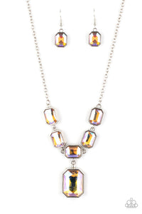 MILLION DOLLAR MOMENT - YELLOW IRIDESCENT GEM NECKLACE