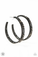 Load image into Gallery viewer, GLITZY By Association -black Hoop Earrings
