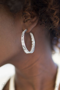 GLITZY By Association - Silver Hoop