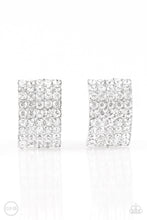 Load image into Gallery viewer, Hollywood Hotshot White  Clip-On Earrings

