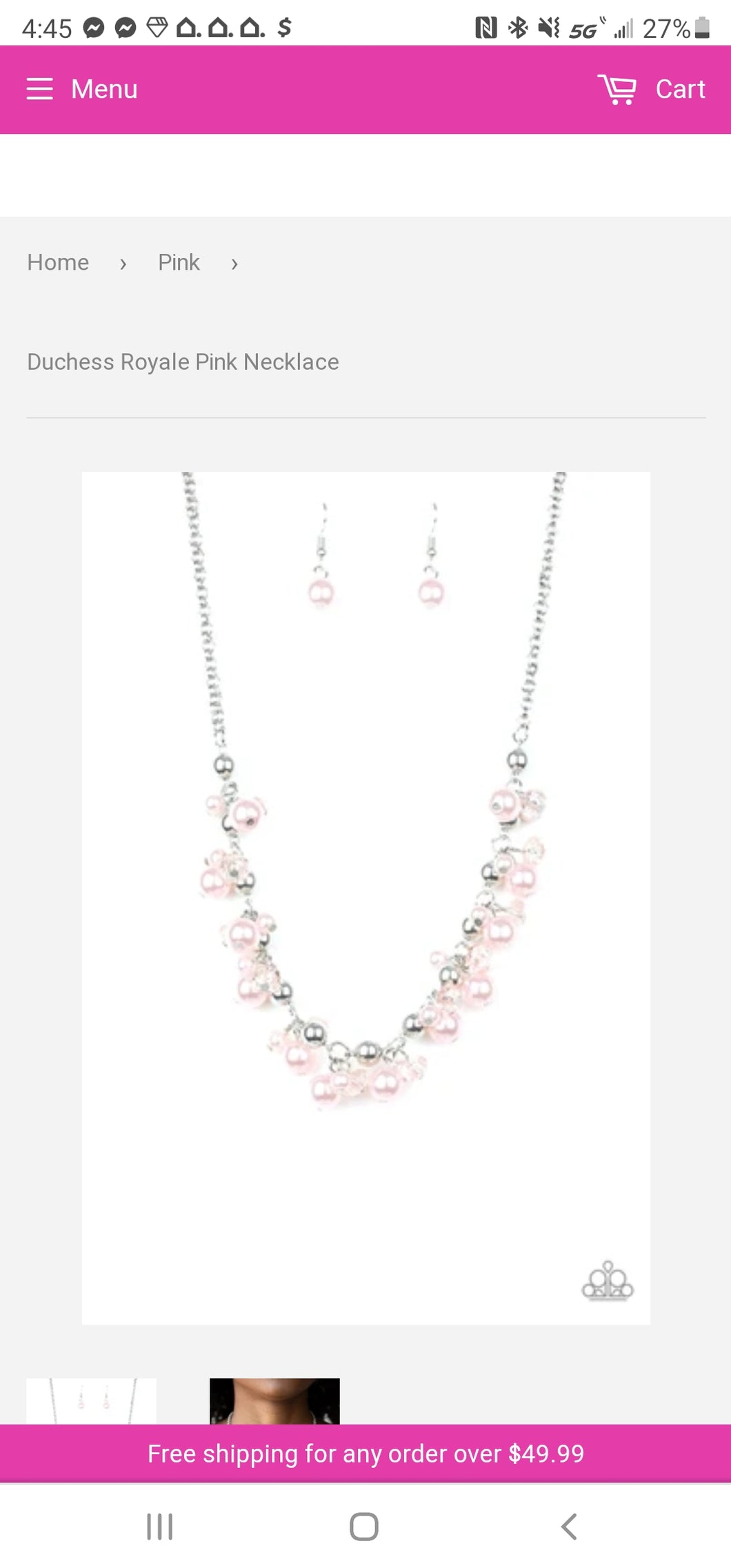 Duchess Royale Pink Necklace