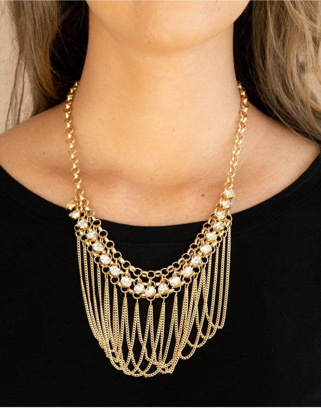 Flaunt Your Fringe - Gold Necklaces (G-092)