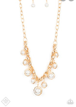 Load image into Gallery viewer, Revolving Refinement - Gold Pearl Necklace and Bracelet Set (P-14)
