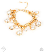 Load image into Gallery viewer, Revolving Refinement - Gold Pearl Necklace and Bracelet Set (P-14)
