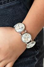 Load image into Gallery viewer, Paparazzi Powerhouse Hustle - White Bracelet - Life of the Party Exclusive October 2021

