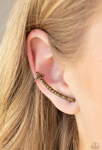 Load image into Gallery viewer, Give Me The SWOOP - Brass Post Ear Crawler Earring
