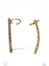 Load image into Gallery viewer, Give Me The SWOOP - Brass Post Ear Crawler Earring
