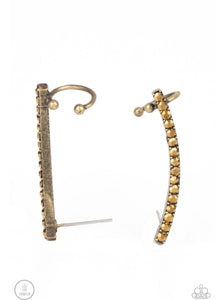 Give Me The SWOOP - Brass Post Ear Crawler Earring