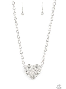 Heartbreakingly Blingy White Necklace