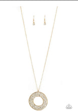 Load image into Gallery viewer, Bad HEIR Day Gold and White Rhinestone  (G-036)
