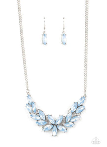 Ethereal Efflorescence- Blue Necklace -Paparazzi Jewelry 2023 Empower Me Pink Exclusive (BL-137)