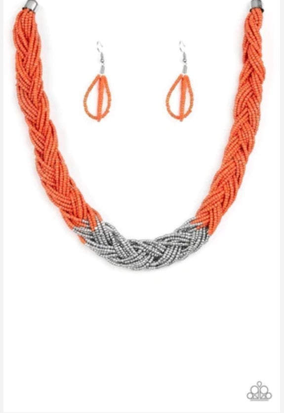 Brazilian Brilliance Orange Necklace (OR-68)